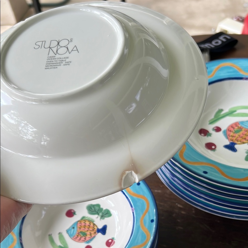 Colorful Fish Design Ceramic Bowls - Picture 9 of 10